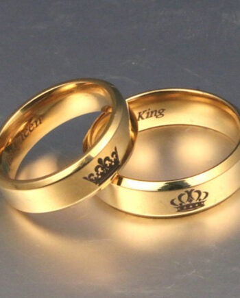 King-Queen Couple Ring (Gold color) 1