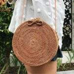 Round Shape Rattan Straw Bag