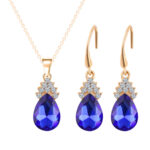 Elegant Pendant Necklace-Earring Set (6 Color)