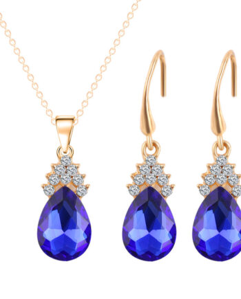 Elegant Pendant Necklace-Earring Set (6 Color)